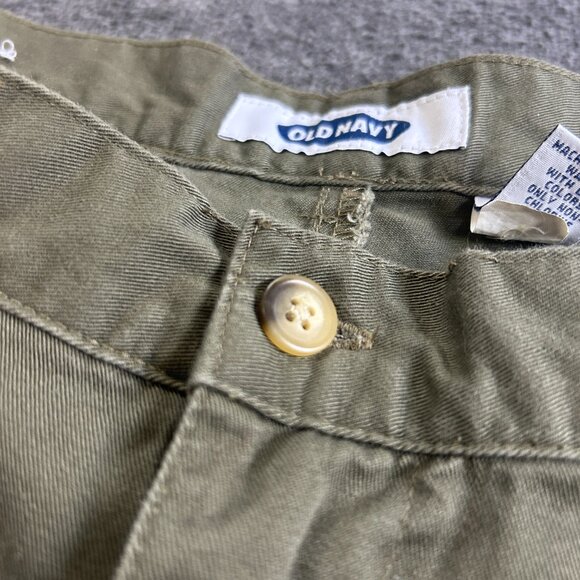 Vintage 1999 Old Navy Mens Pleated Chino Pants 40x32 Green Pocket 100% Cotton - Picture 7 of 9